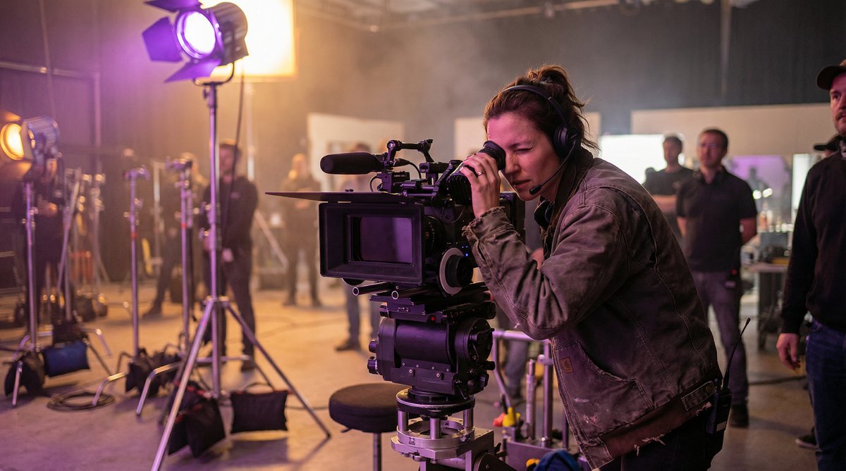 网红美女影视制作 - 电影拍摄现场视频